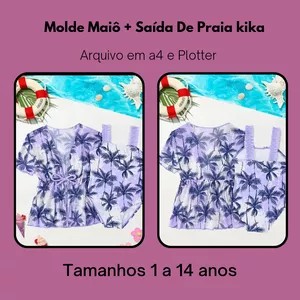 Imagem de capa para o Ebook Molde Maiô + Saida de praia kira 