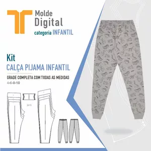 Imagem de capa para o Curso online kit molde Digital CALÇA PIJAMA INFANTIL