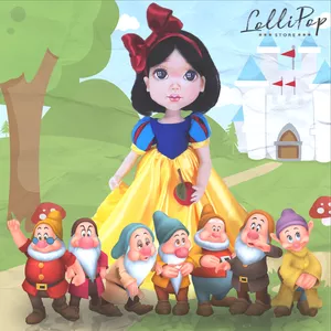 Curso Branca de Neve, Boneca de Pano com Pintura Realista Curso Digital LolliPop