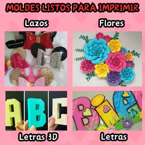 Imagen de portada para Ebook Moldes para flores, lazos, letras, cajas y letras 3D