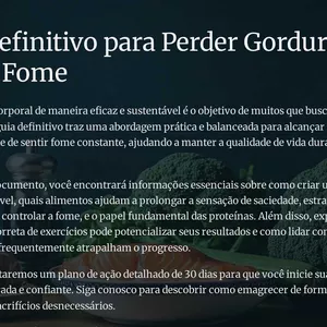 Imagem de capa para o Ebook Guia definitivo para perder gordura sem passar fome 