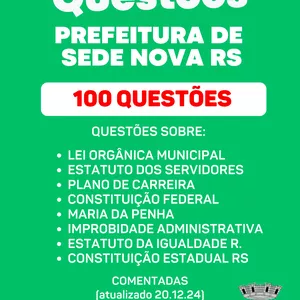 Imagem de capa para o Ebook PDF SEDE NOVA RS SIMULADO LEGISLAÇÃO 2024