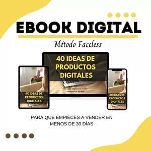 Imagen de portada para Ebook 40 IDEAS DE PRODUCTOS  DIGITALES PARA VENDER 