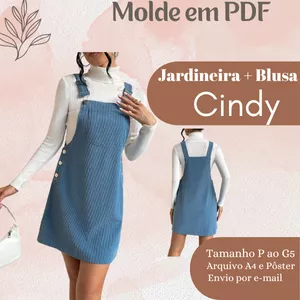 Imagem de capa para o Ebook JARDINEIRA E BLUSA CINDY