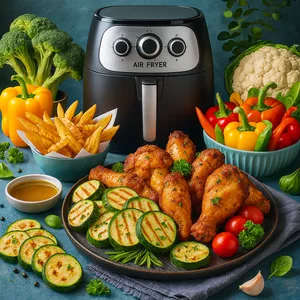 Cover image for Ebook 90 Crunchy Low Carb Recipes for Airfryer