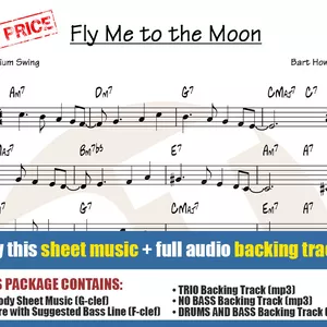 Cover image for Online course Fly Me to the Moon (Sheet Music + Backing Tracks)