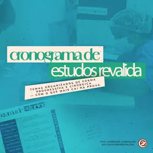 Imagem de capa para o Ebook Cronograma de Estudos Revalida 2026 — Organização para estudar sem travar