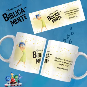 Imagem de capa para o Curso online Divertidamente Bíblico biblicamente canecas evangélicas católicas. 9 artes +9 mockups.