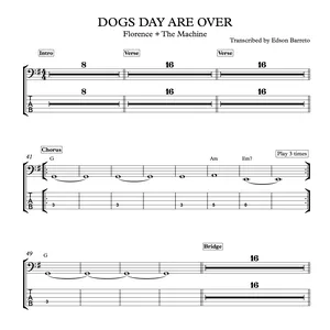 Main image of product DOGS DAY ARE OVER (Florence + The Machine) Bass Score & Tab Lesson