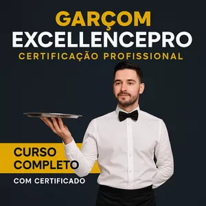 Imagem de Garçom ExcellencePro – Certificação Profissional  criado por Curso Completo Com Certificado na hotmart