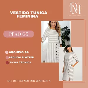 Imagem de capa para o Ebook VESTIDO TÚNICA FEMININA