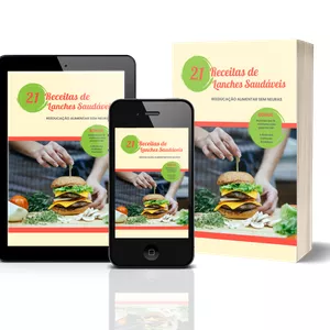 Imagem de capa para o Ebook 21 Receitas de Lanches Saudáveis