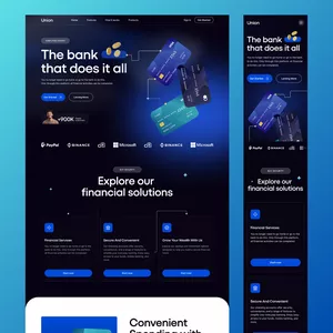 Cover image for Online course Bank Union - 100% Editable Responsive Template