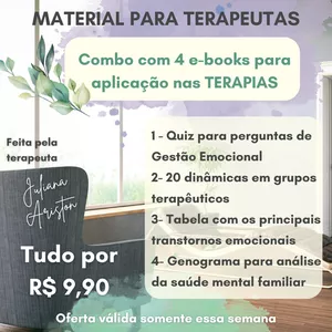 Imagem de capa para o Ebook COMBO Materiais para Terapeutas