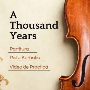 Imagen de portada para Curso online  A Thousand Years – Partitura y Pistas para Violin