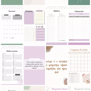 Imagem de capa para o Ebook Planner 2024, Planner Nutricional e Planner de Estudos 