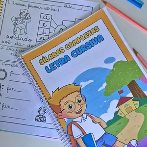 Imagem de capa para o Ebook Atividades sílabas complexas Letra cursiva