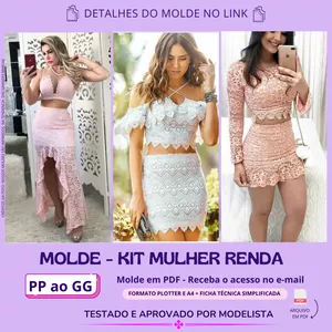 Imagem de capa para o Curso online Molde Kit Mulher Renda