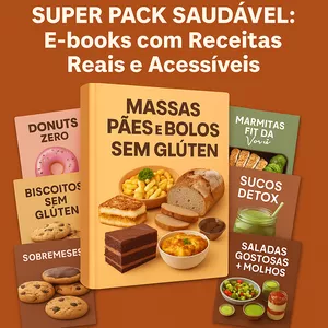 Imagem de capa para o Ebook ✅ Super Pack Saudável: E-books com Receitas Reais e Acessíveis​