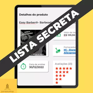 Imagem de capa para o Curso online Lista secreta de produtos em alta - Dropshipping