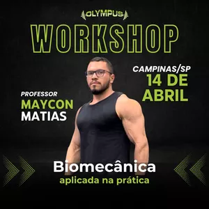 Imagem de capa para o Evento presencial Workshop Presencial: Biomecânica aplicada à hipertrofia