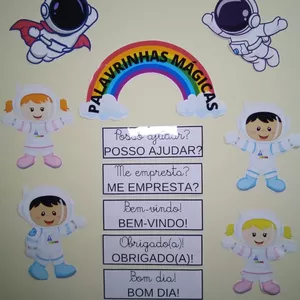 Imagem de capa para o Ebook Palavrinhas mágicas-tema astronauta