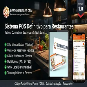 Imagem de capa para o Curso online Sistema completo de Gestão para Restaurantes, Cafés e Bares (POS + CRM).