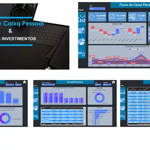Imagem principal do produto Dashboard Controle de Finanças Pessoais e Investimentos em Power BI