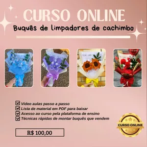 Imagem de capa para o Curso online Flores e Buquês Lucrativos Limpiapipas