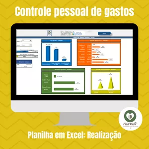 Imagem de capa para o Curso online  Planilha Controle Pessoal de Gastos EXCEL - Realização