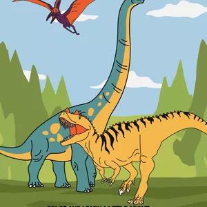 Cover image for Ebook Dinosaur and History Coloring Book