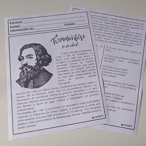 Imagem de capa para o Ebook ATIVIDADE PARA O DIA 21 DE ABRIL - TIRADENTES