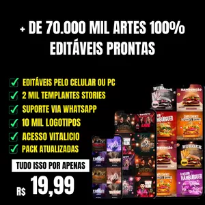 Imagem de capa para o Ebook PACK PARA CANVA E PHOTOSHOP 100% EDITÁVEIS