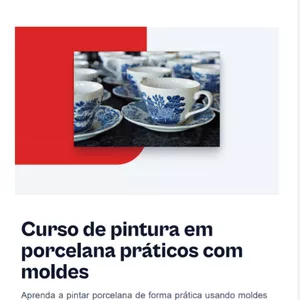 Imagem de capa para o Ebook Curso de pintura em porcelana 
