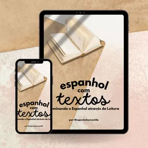 Imagem de capa para o Ebook Espanhol com textos