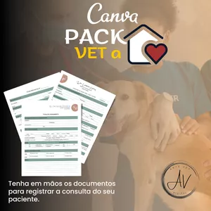 Imagem de capa para o Ebook PACK CANVA VET A DOMICILIO