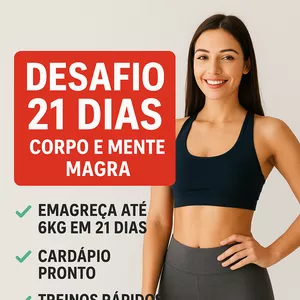 Imagem de capa para o Ebook Desafio 21 dias - corpo e mente magra