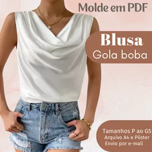 Imagem de capa para o Ebook MOLDE EM PDF BLUSA GOLA BOBA 