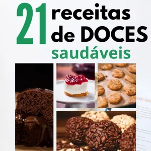 Imagem de capa para o Ebook 21 receitas de doces saudáveis