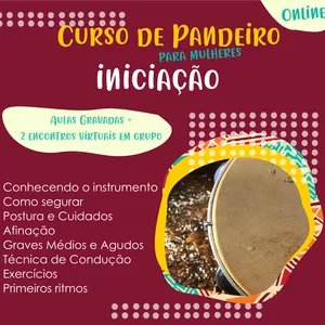 Imagem de capa para o Curso online Pandeiro Por Mulheres: Iniciação