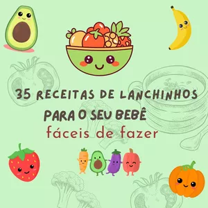 Imagem de capa para o Ebook 35 receitas lanchinhos saudáveis