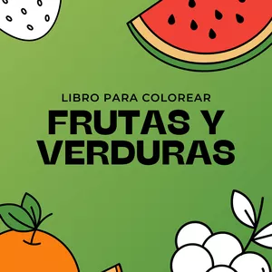 Imagen de portada para Ebook Colorea y Aprende: Frutas y Verduras