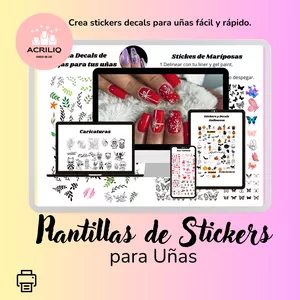 Imagen de portada para Ebook Plantillas de Stickers para Uñas