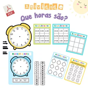 Imagem de capa para o Ebook Atividade "Que horas são?"