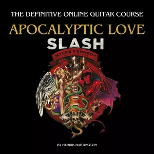 Cover image for Online course Slash - Apocalyptic Love: Full online guitar course with +200 video lessons, tabs included.