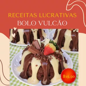 Imagem de capa para o Ebook Mini bolo vulcão lucrativo