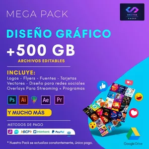 Imagen de portada para Curso online 🔥 MEGA PACK DISEÑO GRÁFICO + 𝟓𝟎𝟎 𝐆𝐁 🔥