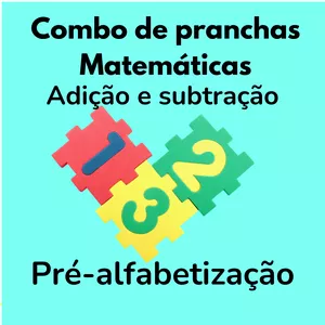 Imagem principal do produto Combo de pranchas Matemáticas - Adição e subtração