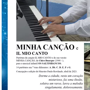 Imagem de capa para o Ebook PARTITURA de MINHA CANÇÃO e de IL MIO CANTO