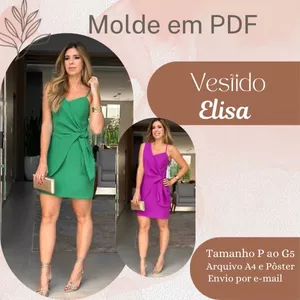Imagem de capa para o Ebook MOLDE EM PDF VESTIDO ELISA 